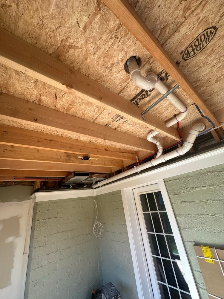 Plumbing pipe repair rough-in