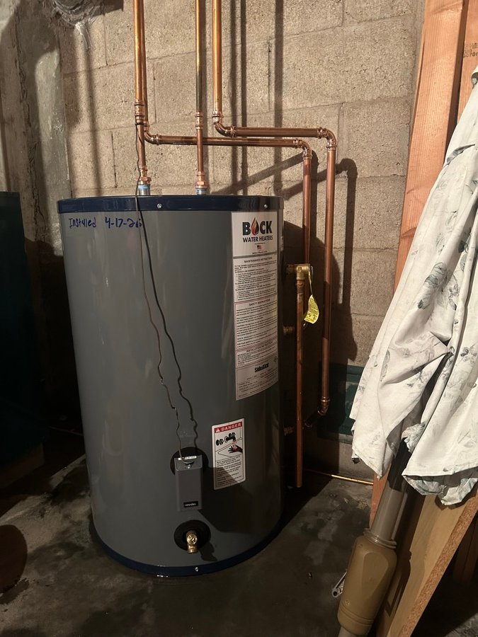 Water heater installation
