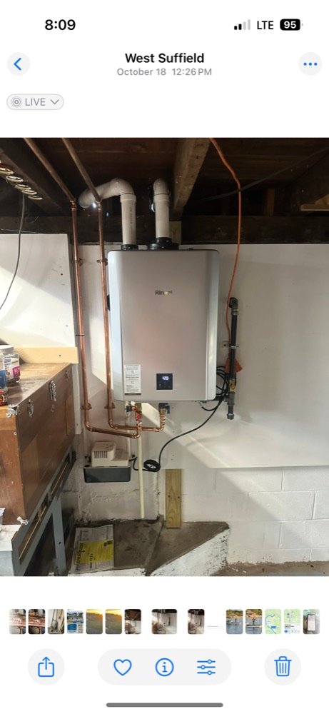 Tankless water heater installation